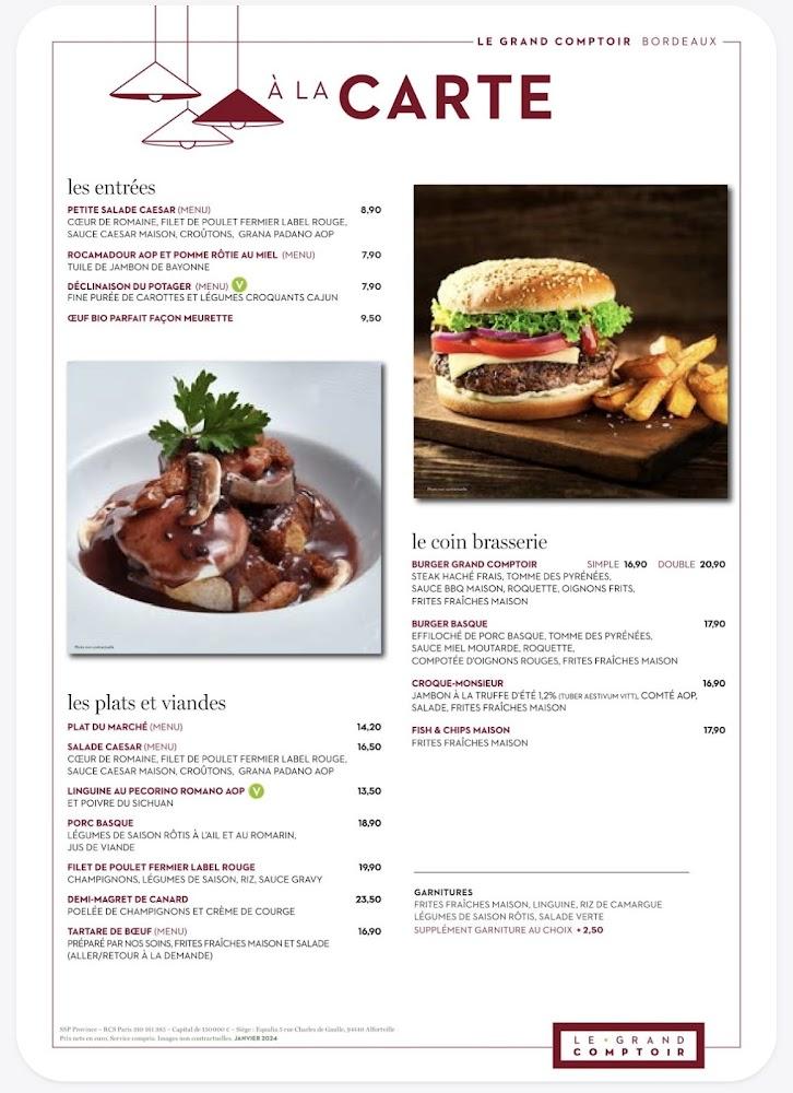 Le Grand Comptoir Bordeaux - Menu Image 3